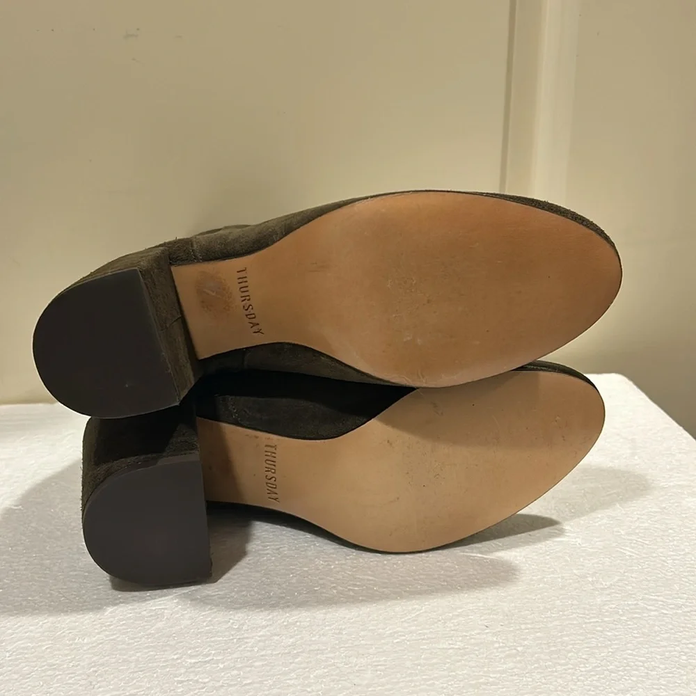Thursday Boot Company Women's Olive Suede Ankle Boots